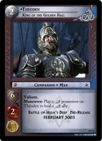 lotr tcg lotr promotional theoden king of the golden hall p