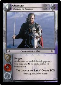 lotr tcg lotr promotional aragorn captain of gondor p