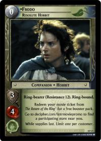 lotr tcg lotr promotional frodo resolute hobbit p