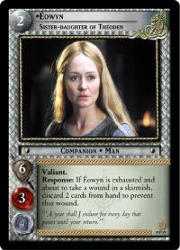 lotr tcg lotr promotional eowyn sister daughter of theoden p