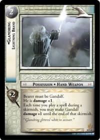 lotr tcg lotr promotional glamdring lightning brand p