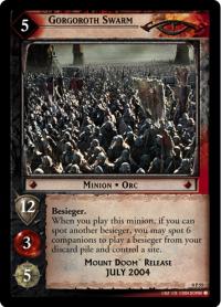 lotr tcg lotr promotional gorgoroth swarm p