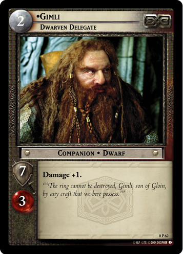 Gimli, Dwarven Delegate (P)