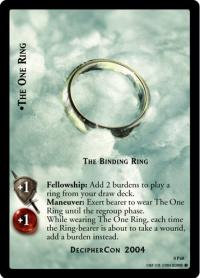lotr tcg lotr promotional the one ring the binding ring p
