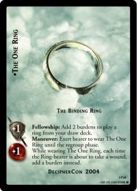 lotr tcg lotr promotional the one ring the binding ring p