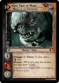 lotr tcg lotr promotional cave troll of moria menace of the underdeeps