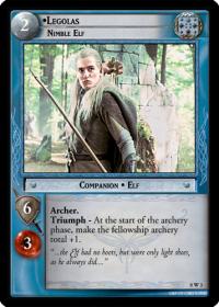 lotr tcg lotr promotional legolas nimble elf w