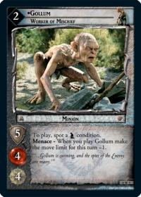 lotr tcg lotr promotional gollum worker of mischief w