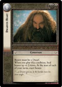 lotr tcg fellowship of the ring foils dwarven heart foil