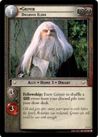 lotr tcg fellowship of the ring foils grimir dwarven elder foil