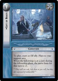lotr tcg fellowship of the ring foils gift of boats foil