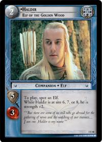 lotr tcg fellowship of the ring foils haldir elf of the golden wood foil