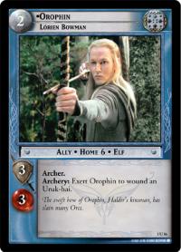 lotr tcg fellowship of the ring foils orophin lorien bowman foil