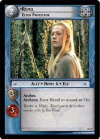 lotr tcg fellowship of the ring foils rumil elven protector foil