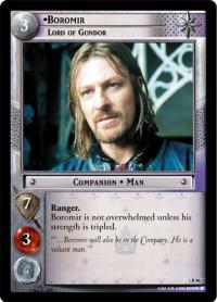 lotr tcg fellowship of the ring foils boromir lord of gondor foil