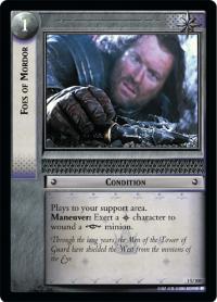 lotr tcg fellowship of the ring foils foes of mordor foil