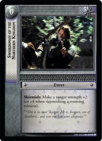 lotr tcg fellowship of the ring foils swordsman of the northern kingdom foil