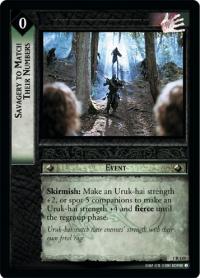 lotr tcg fellowship of the ring savagery to match their numbers