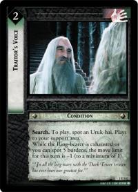 lotr tcg fellowship of the ring foils traitor s voice foil