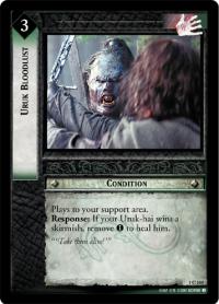 lotr tcg fellowship of the ring foils uruk bloodlust foil