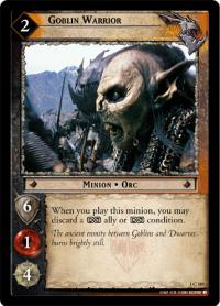 lotr tcg fellowship of the ring foils goblin warrior foil