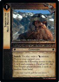 lotr tcg fellowship of the ring foils through the misty mountains foil