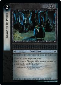 lotr tcg fellowship of the ring foils drawn to its power foil