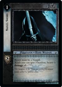 lotr tcg fellowship of the ring foils nazg l sword foil