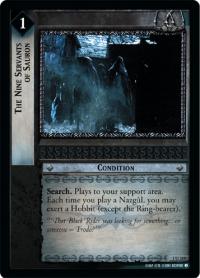 lotr tcg fellowship of the ring foils the nine servants of sauron foil