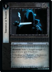 lotr tcg fellowship of the ring foils threshold of shadow foil