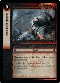 lotr tcg fellowship of the ring foils curse from mordor foil