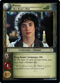 lotr tcg fellowship of the ring foils frodo old bilbo s heir foil