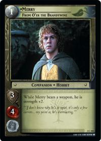 lotr tcg fellowship of the ring foils merry from o er the brandywine foil