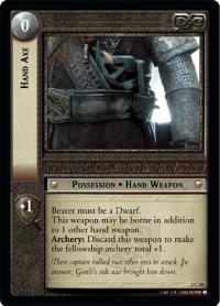 lotr tcg mines of moria foils hand axe foil