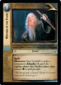 lotr tcg mines of moria foils wielder of the flame foil