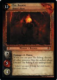 lotr tcg mines of moria foils the balrog durin s bane foil