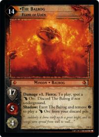 lotr tcg mines of moria the balrog flame of ud n