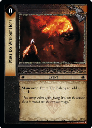 Must Do Without Hope (FOIL)