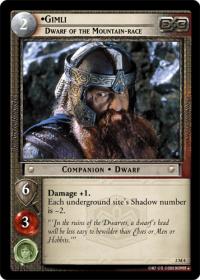 lotr tcg mines of moria gimli dwarf of the mount race