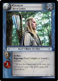 lotr tcg realms of the elf lords foils calaglin elf of l rien foil