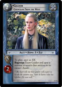 lotr tcg realms of the elf lords foils galdor councilor from the west foil