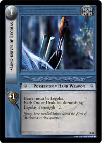 lotr tcg realms of the elf lords long knives of legolas