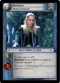 lotr tcg realms of the elf lords foils saelbeth elven councilor foil