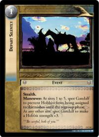 lotr tcg realms of the elf lords foils depart silently foil