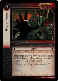 lotr tcg realms of the elf lords foils hand of sauron foil