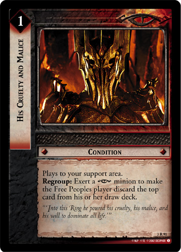 His Cruelty And Malice (FOIL)