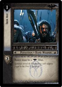 lotr tcg the two towers foils iron axe foil