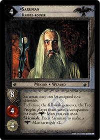 lotr tcg the two towers foils saruman rabble rouser foil