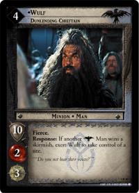 lotr tcg the two towers foils wulf dunlending chieftain foil