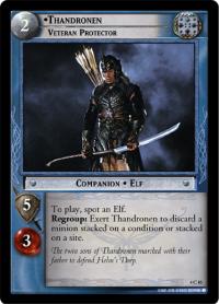 lotr tcg the two towers foils thandronen veteran protector foil